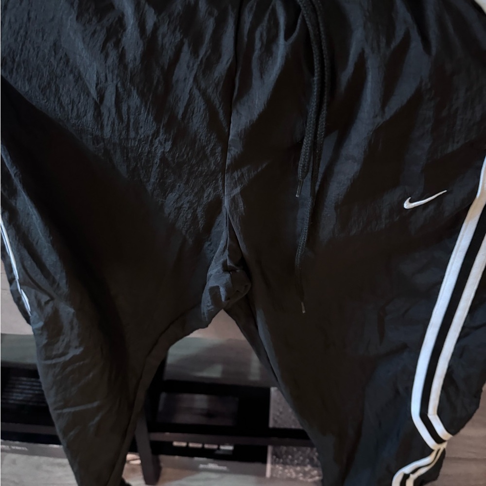 Nike Black Joggers with White Accents